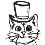 Illustration of cat in top hat