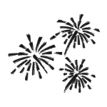 Sketch Illustration of fireworks 