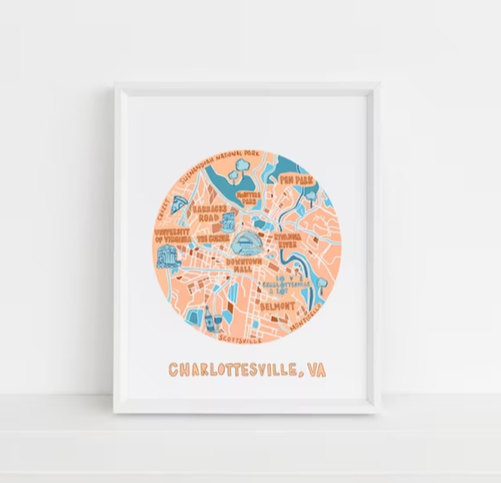 Cville Map Print