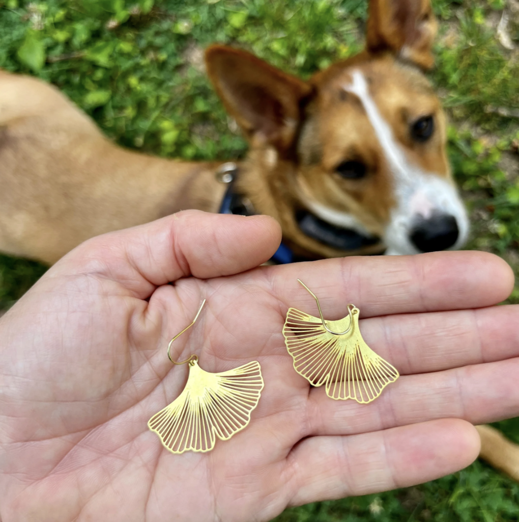 Ginkgo Leaf Earrings