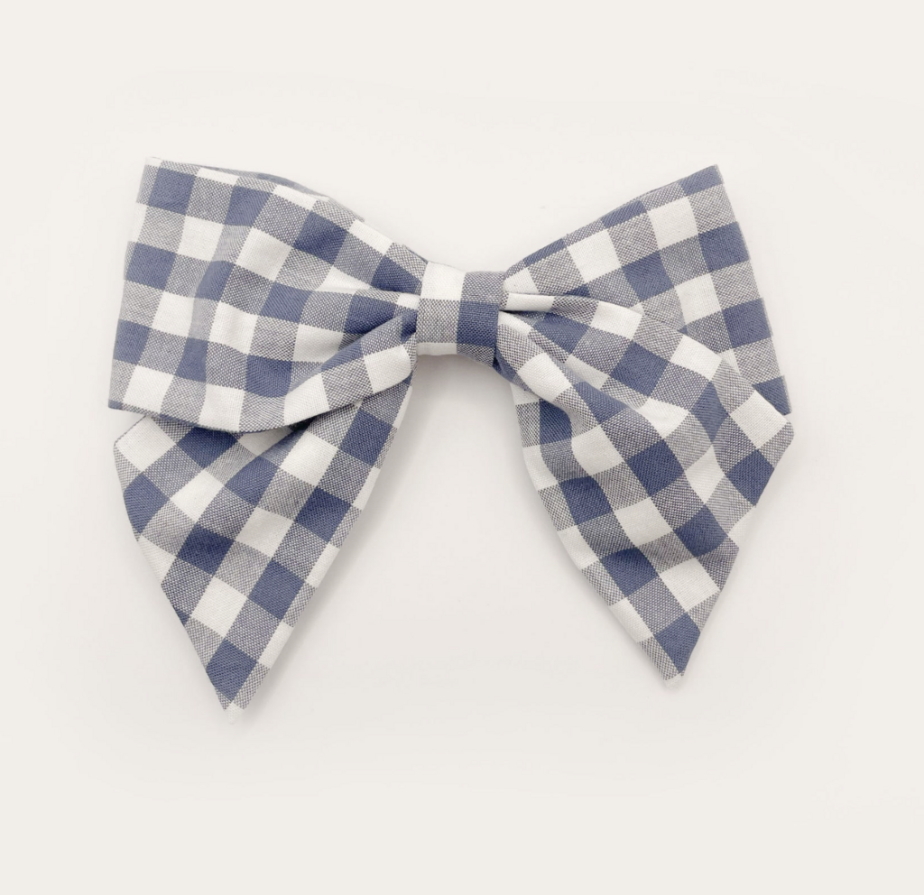 Gingham Plaid Hair Bow Clip