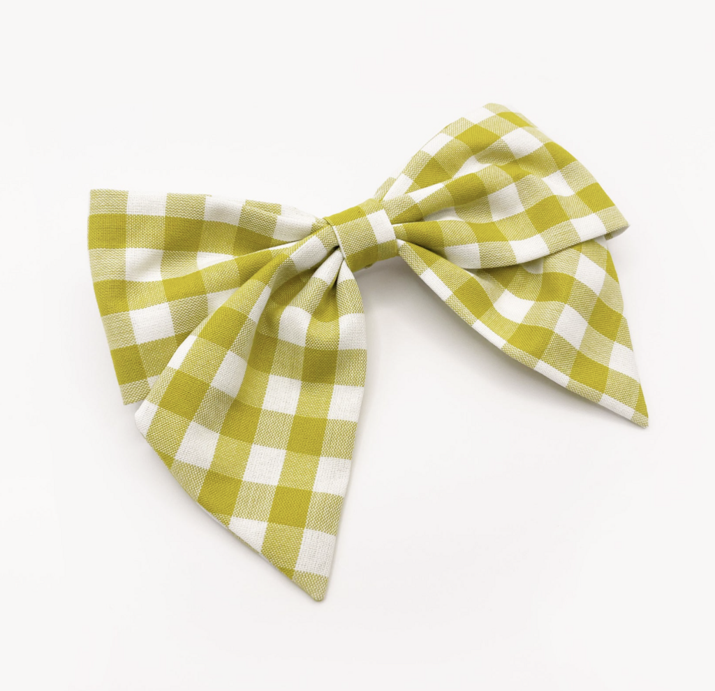 Gingham Plaid Hair Bow Clip
