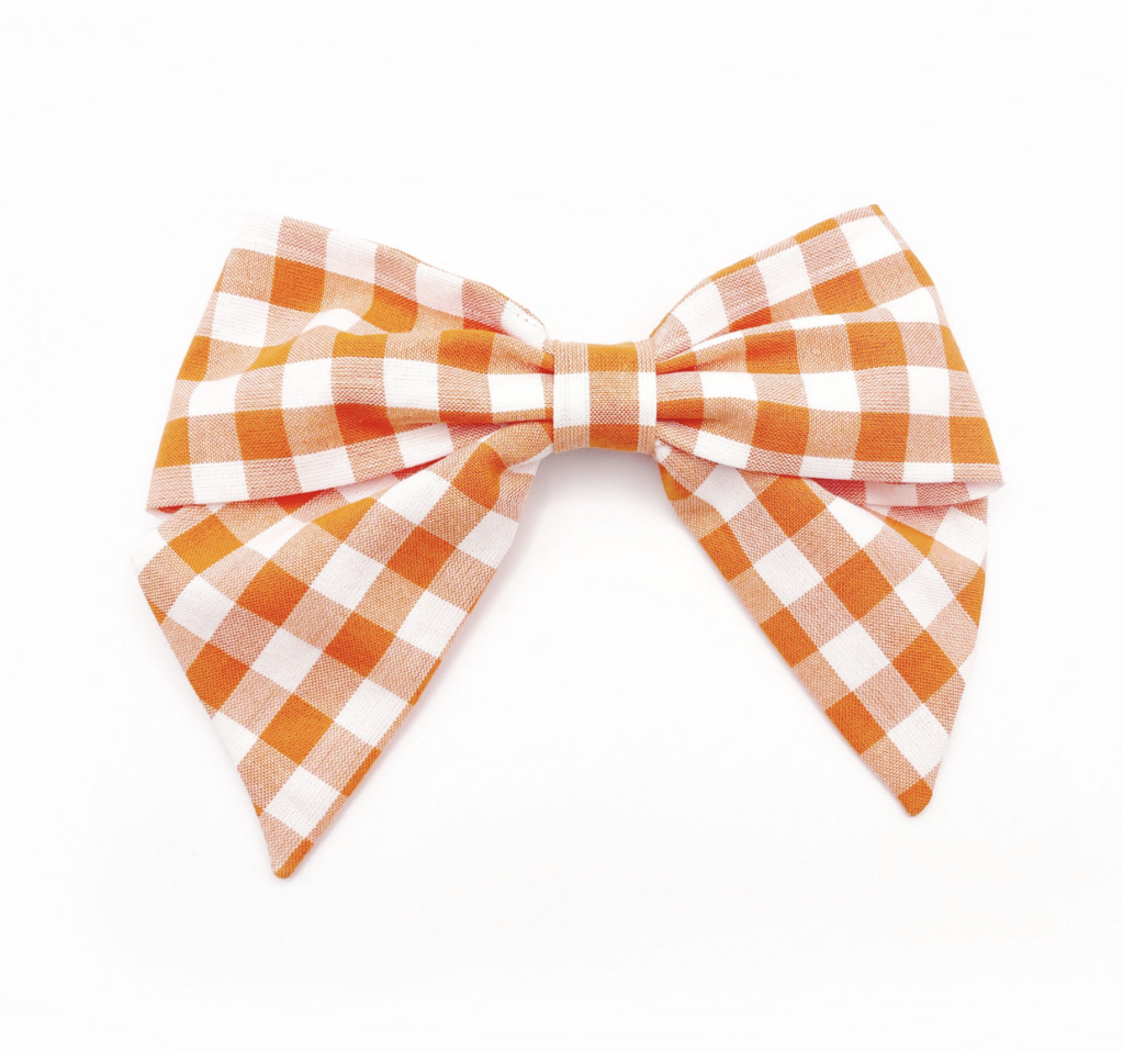 Gingham Plaid Hair Bow Clip