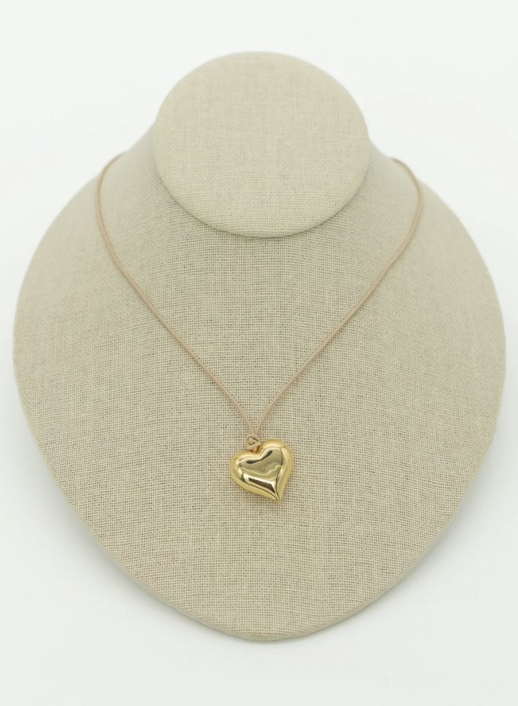 The OG Puffy Heart Necklace: Gold