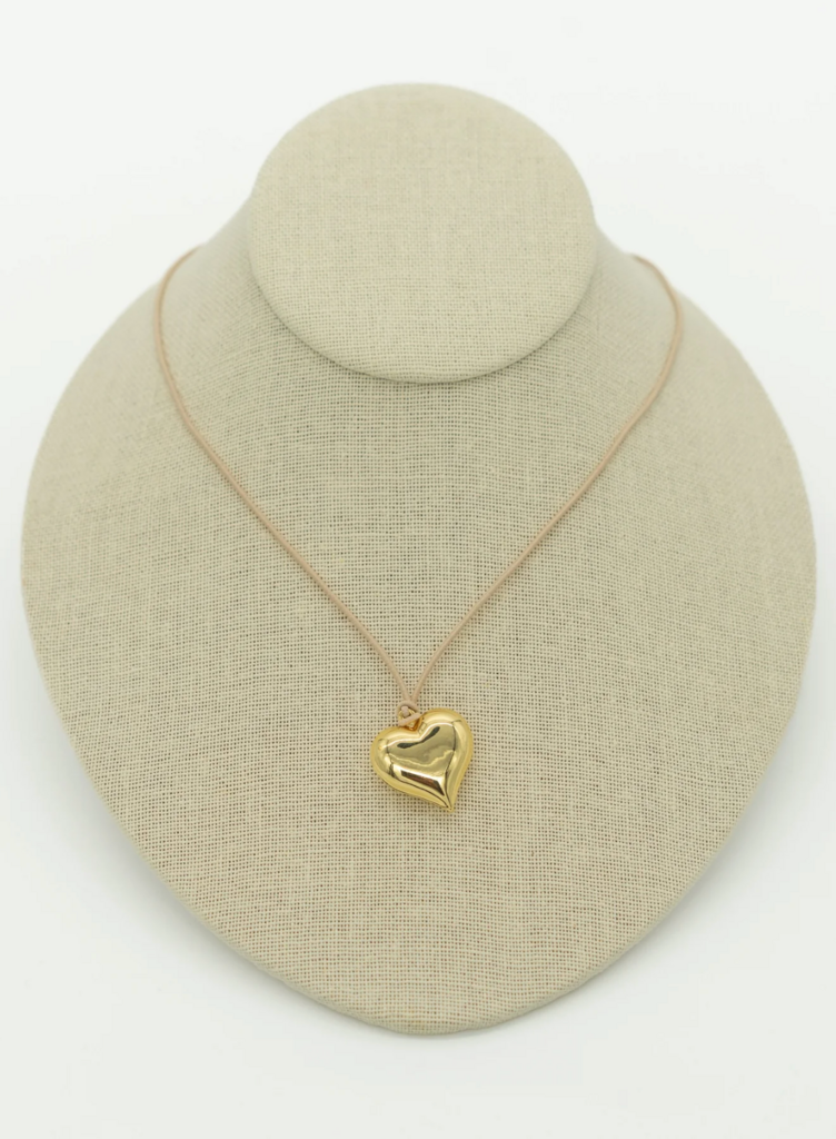 The OG Puffy Heart Necklace: Gold