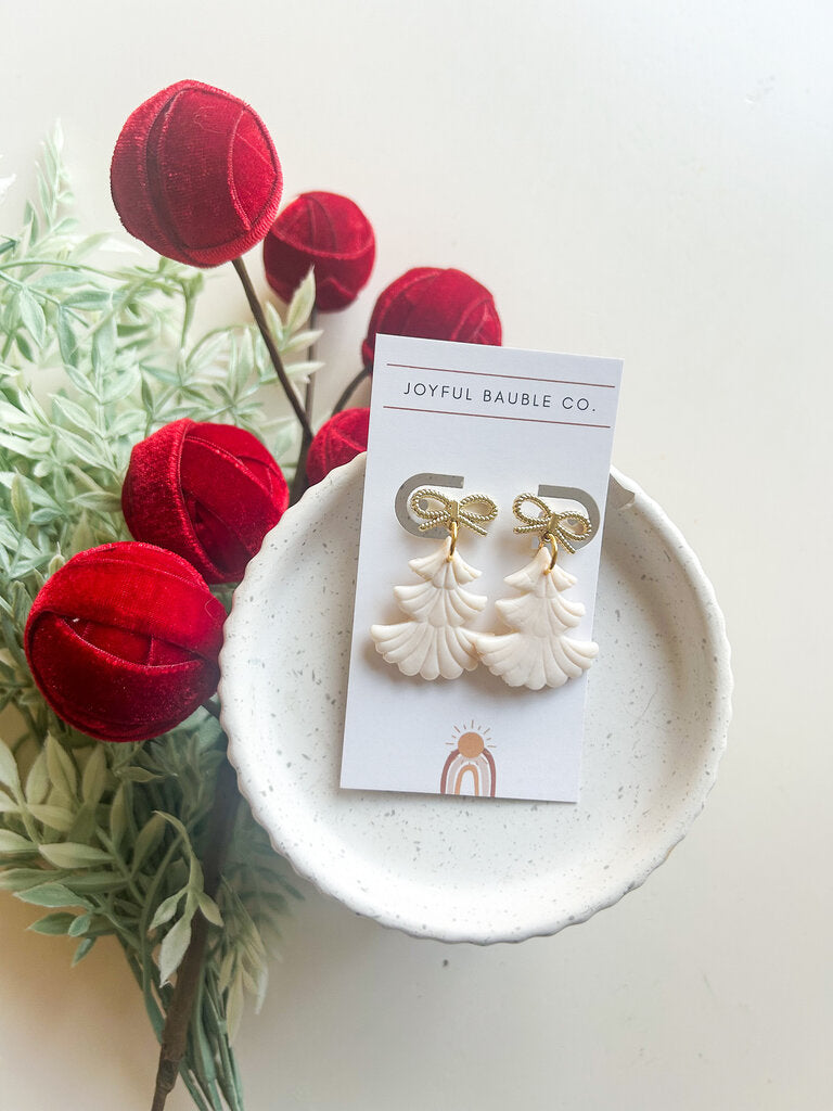 The Noelle Earrings - Petite Bow