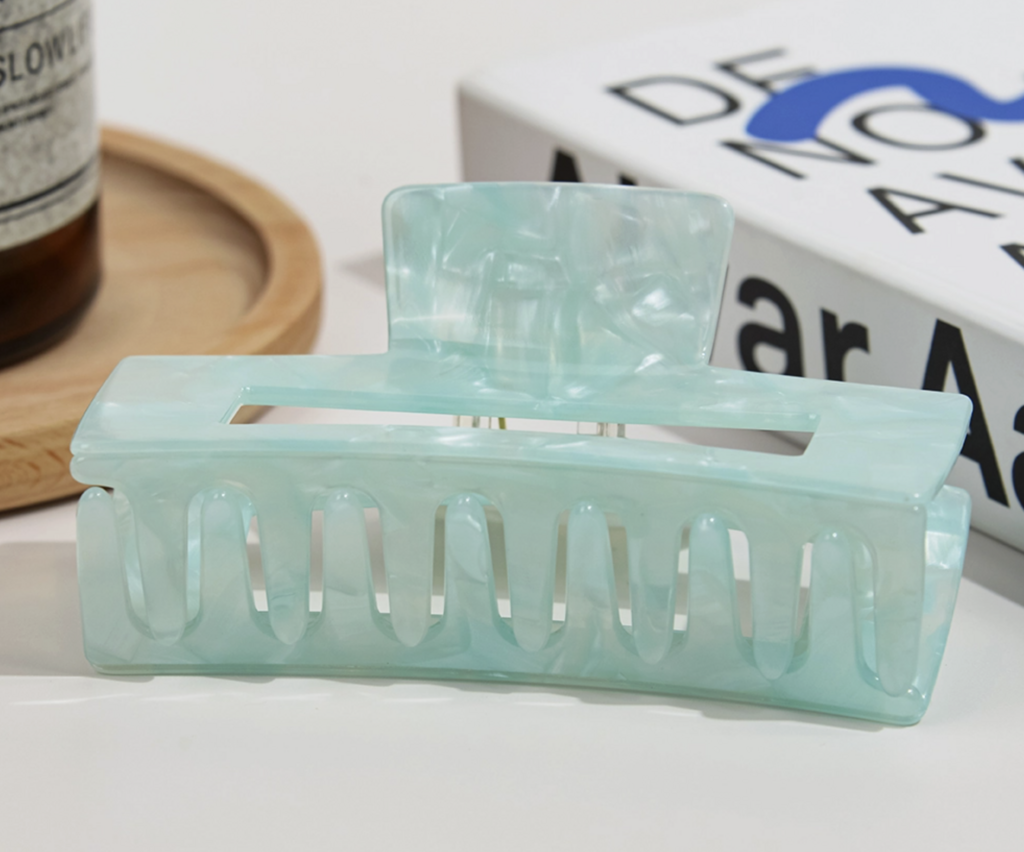 Vintage Oversized Square Acetate Claw Clip