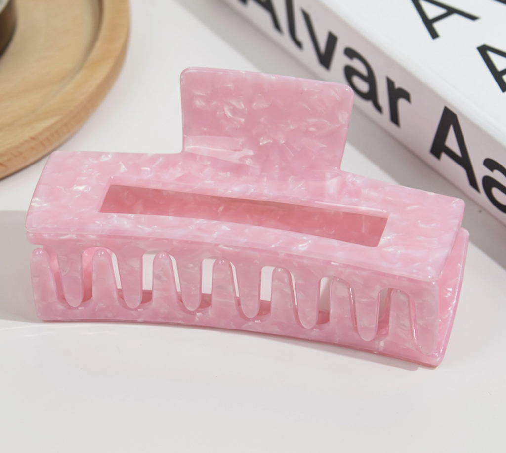 Vintage Oversized Square Acetate Claw Clip