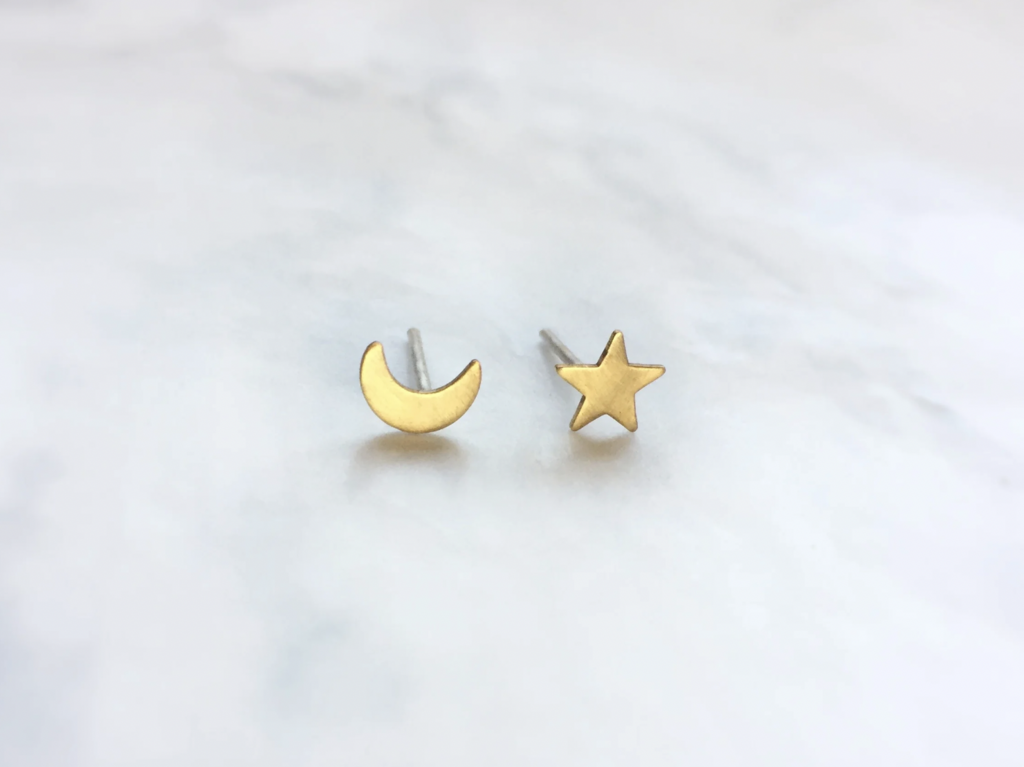 Moon & Star Studs