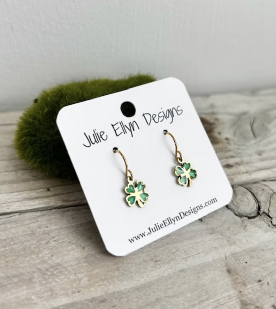 Tiny Shamrock Earrings