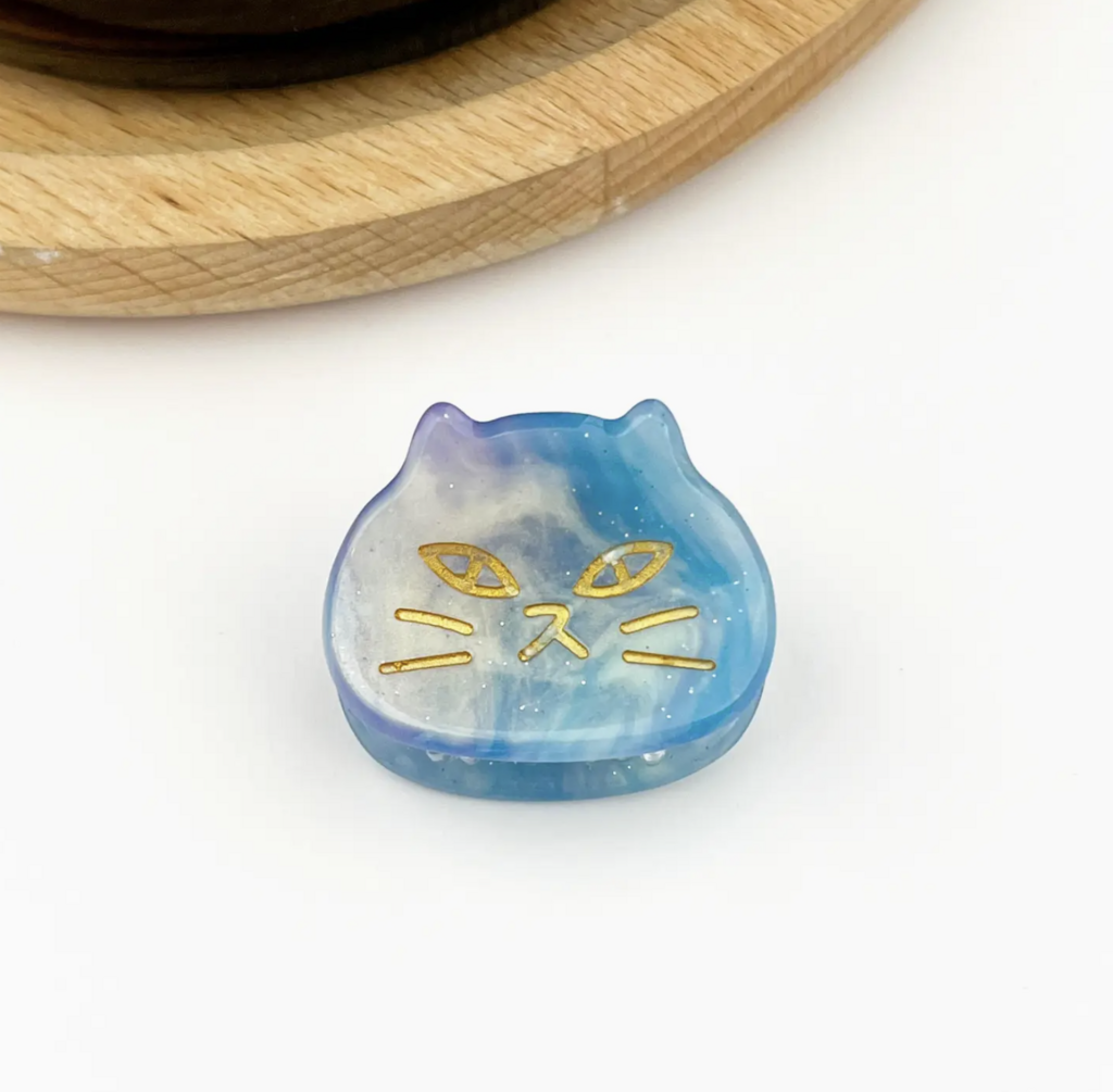 Small Hair Claw Clip: Cat Face