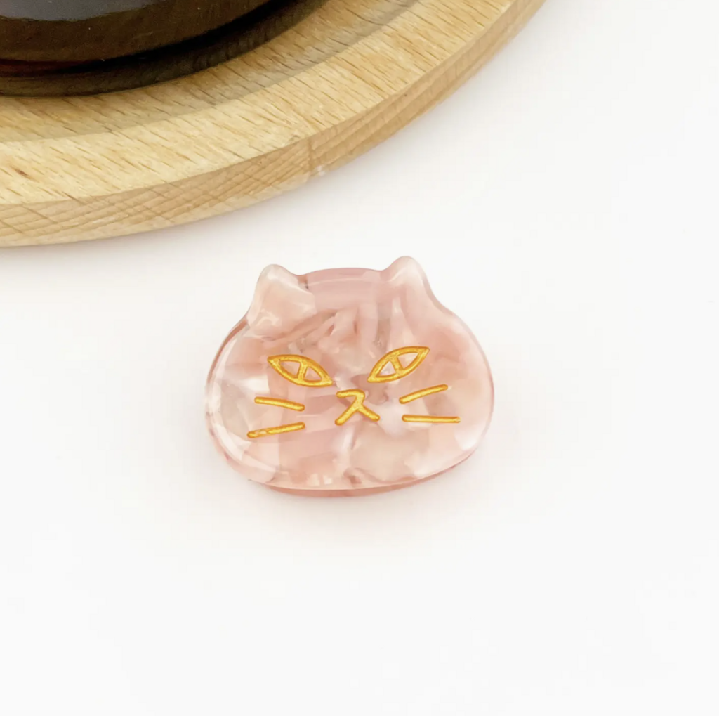 Small Hair Claw Clip: Cat Face