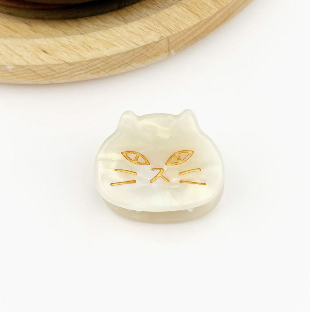 Small Hair Claw Clip: Cat Face