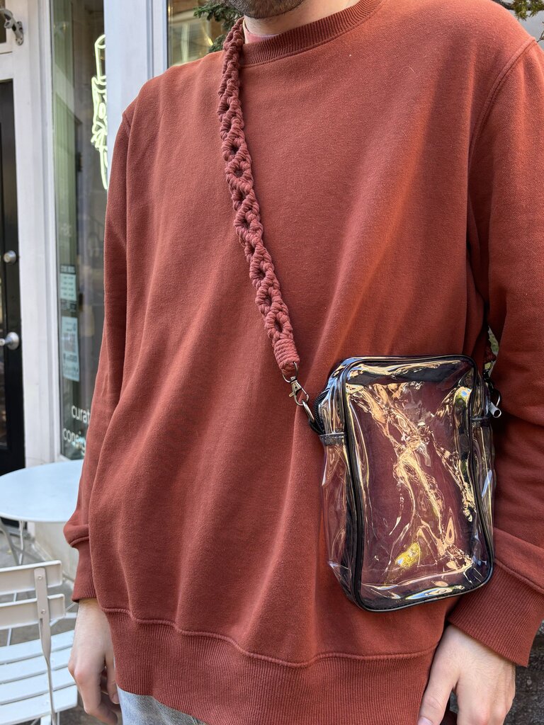 Macrame Clear Crossbody Stadium Bag