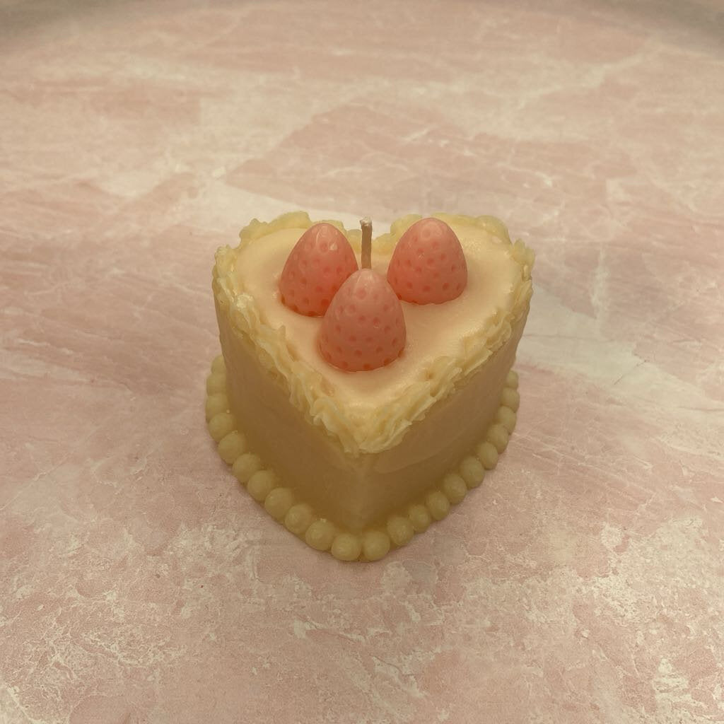 Heart Cake Candle
