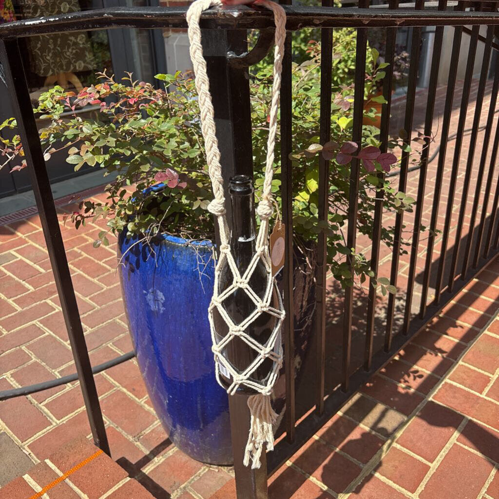 Macrame Wine Bottle Bag