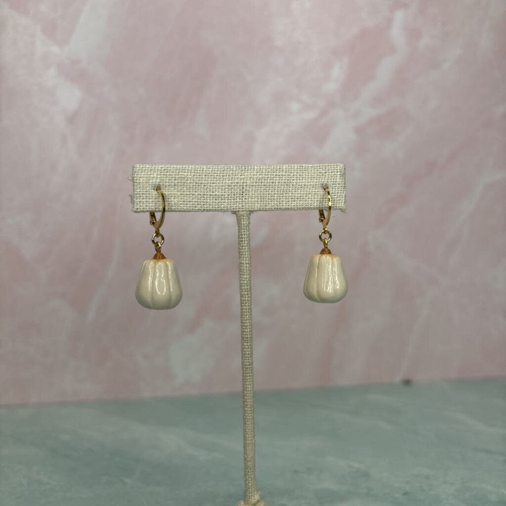 Pumpkin Huggie Earrings