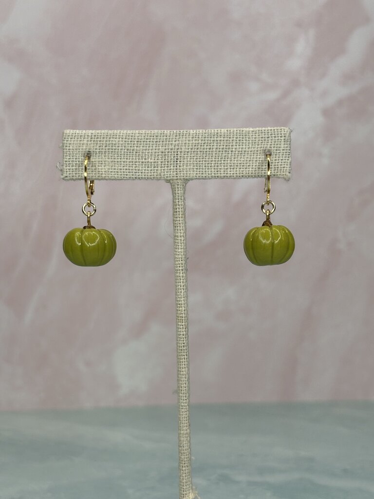 Pumpkin Huggie Earrings