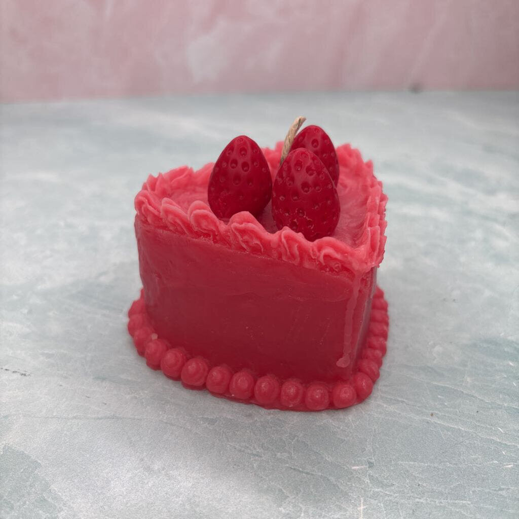 Heart Cake Candle