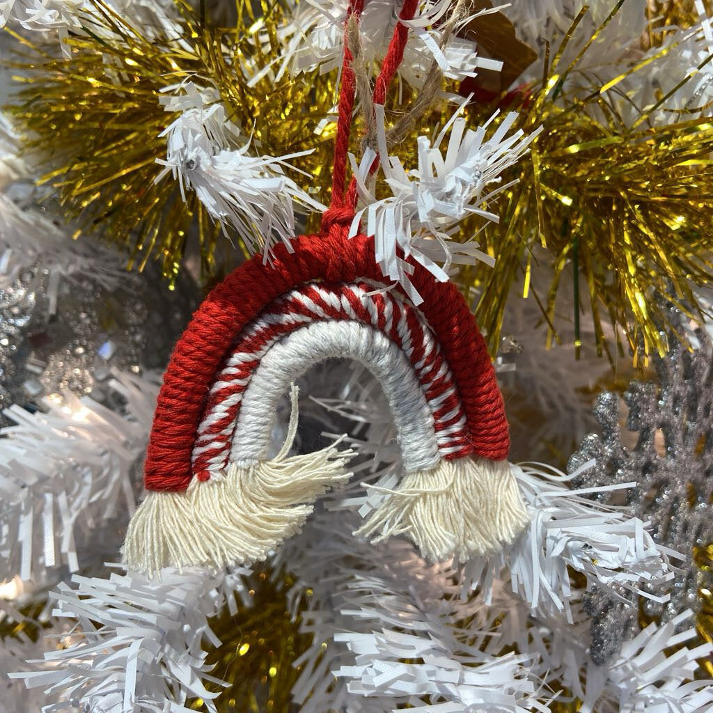 Macrame Rainbow Car Ornament