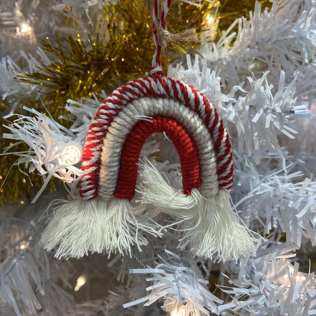 Macrame Rainbow Car Ornament