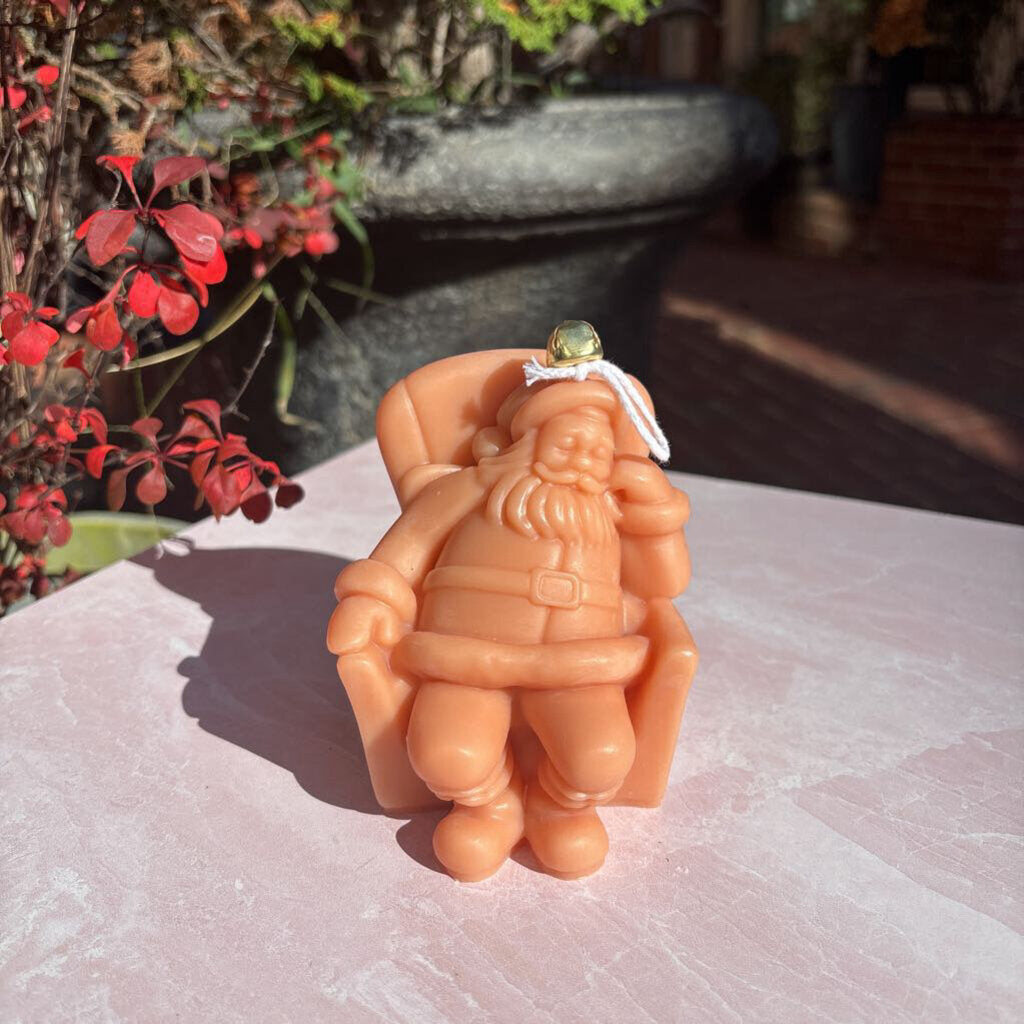 Sleeping Santa Candle