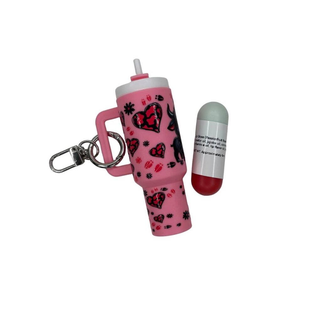 Stanley Cup Lip Gloss Keychain - Stickers