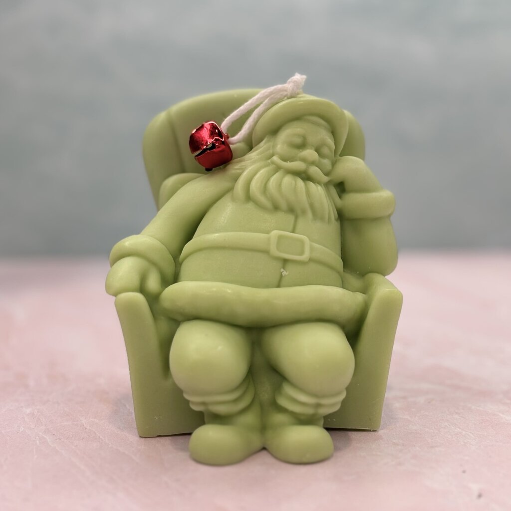 Sleeping Santa Candle