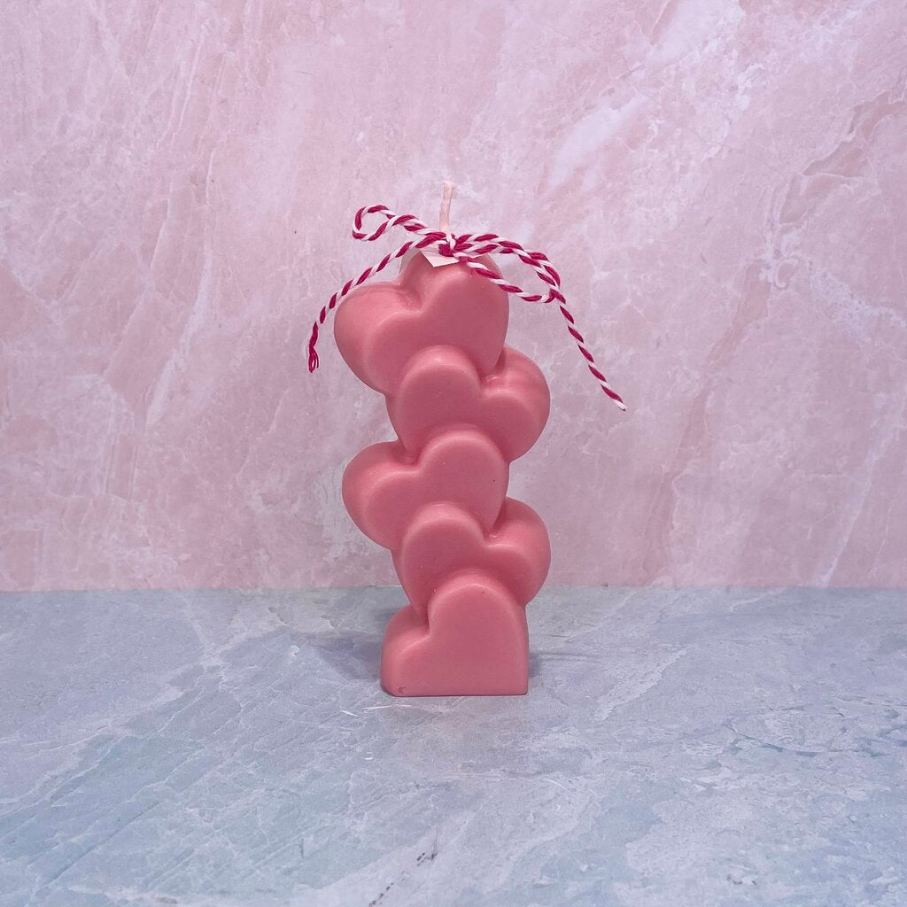 Stacking Hearts Candle