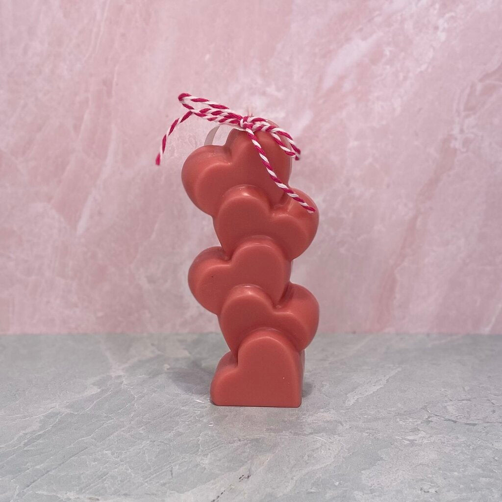 Stacking Hearts Candle