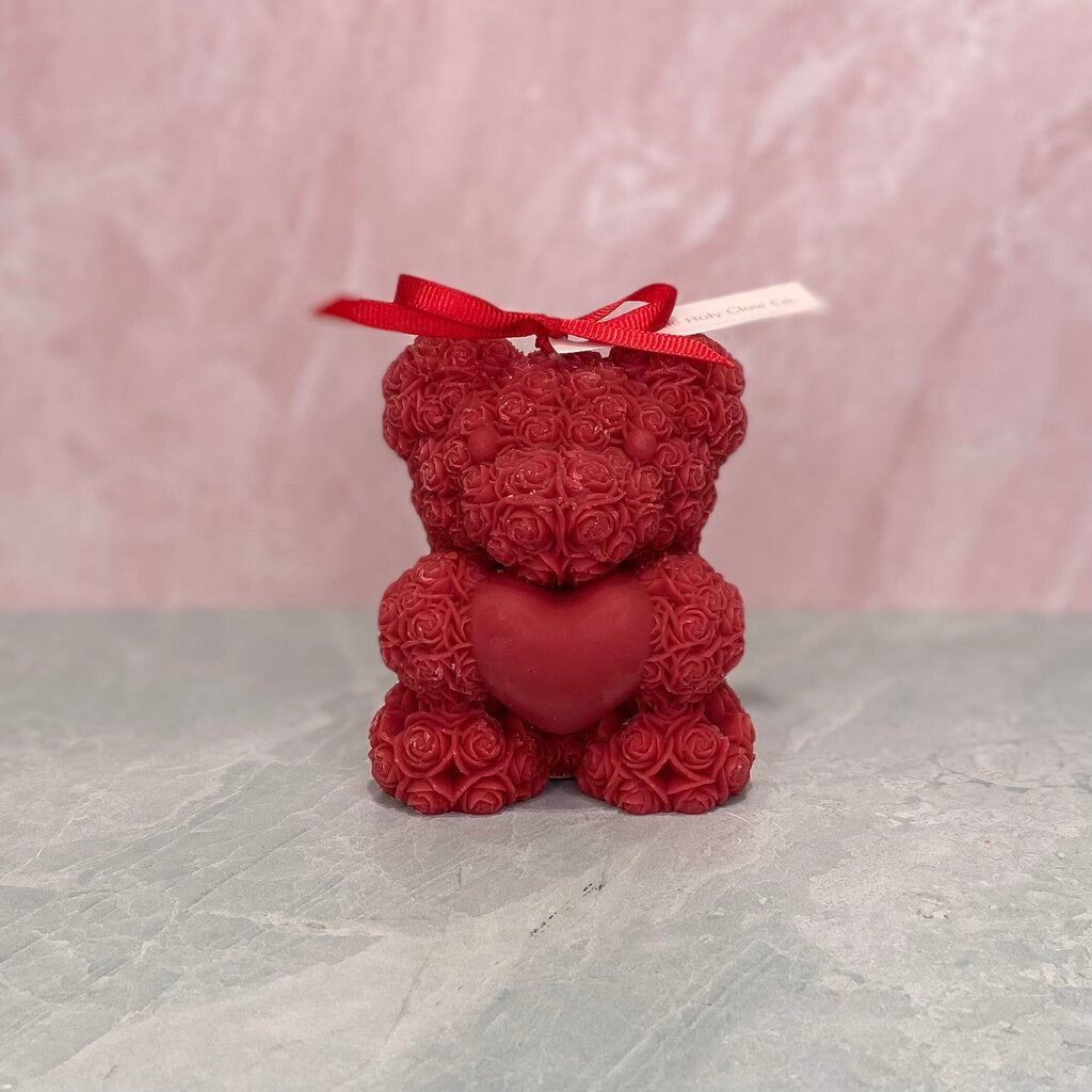 Rose Bear Candle