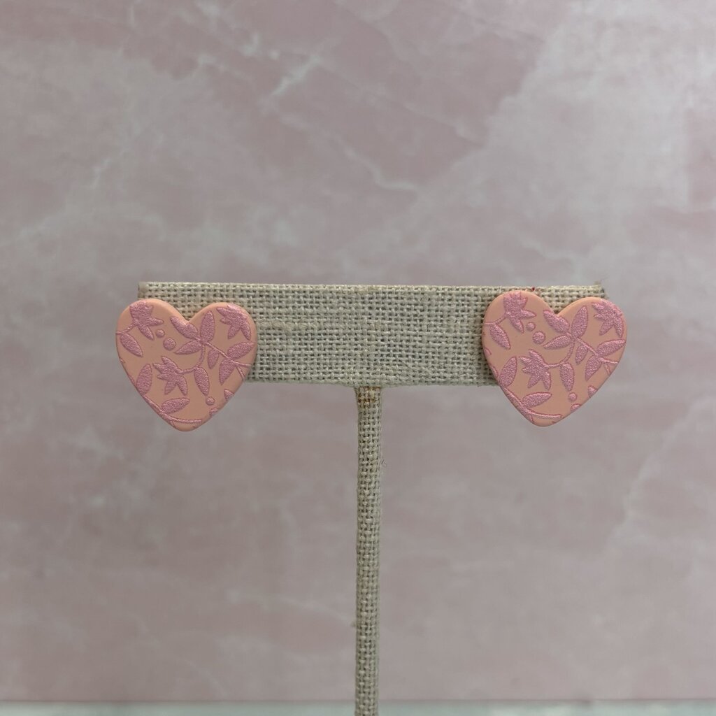 Valentine's Day Floral Heart Studs