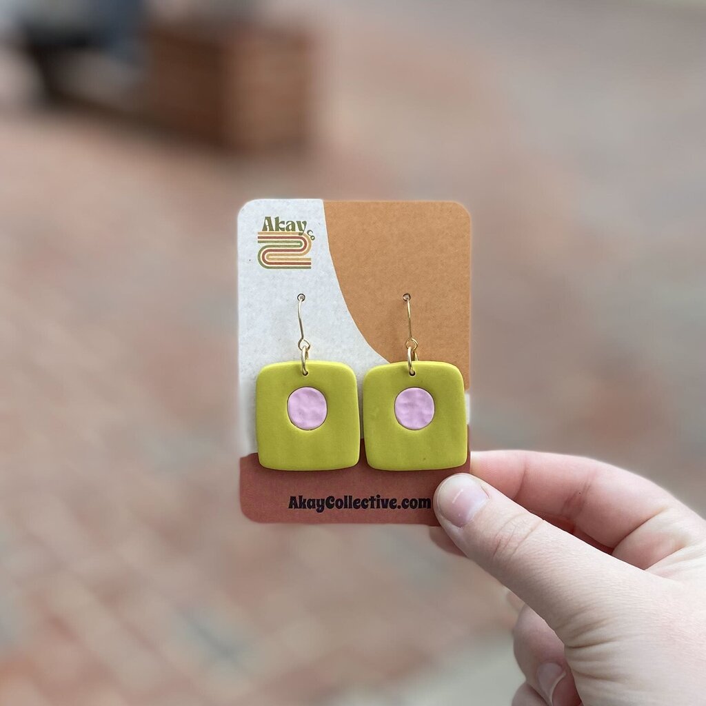 Cutout Square Earrings