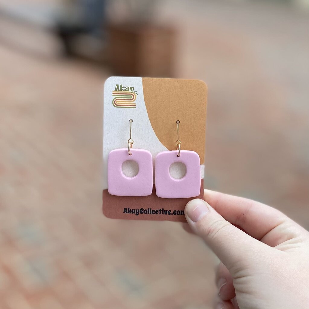 Cutout Square Earrings