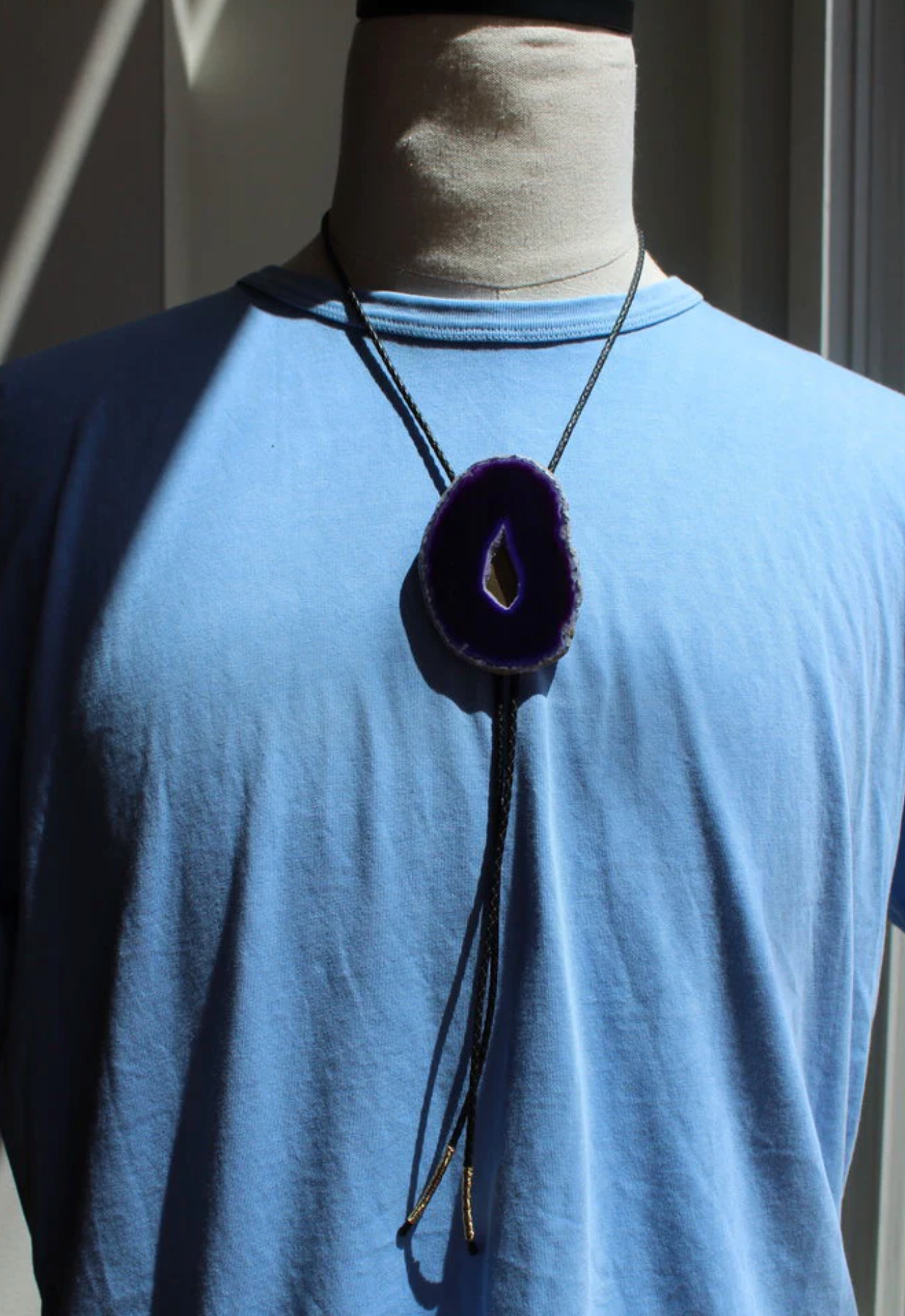 Geode bolo tie made by island of small things