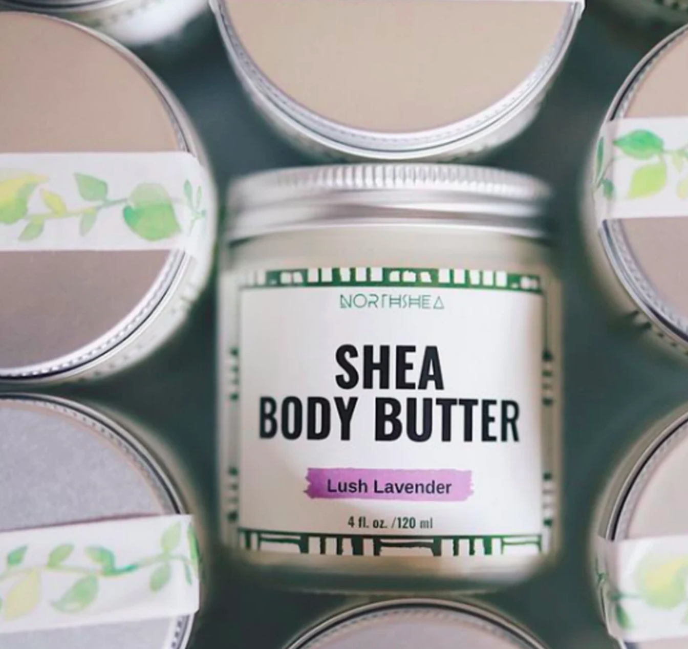 jars of Lush Lavender Shea Body Butter by Northshea
