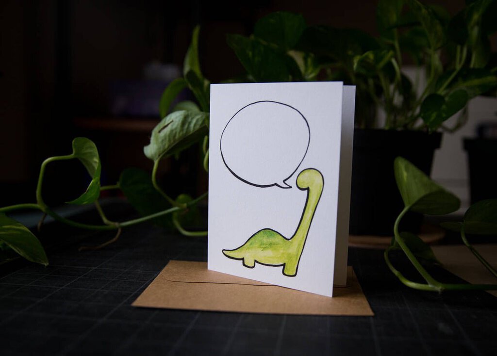 Dinosaur Text Bubble Card