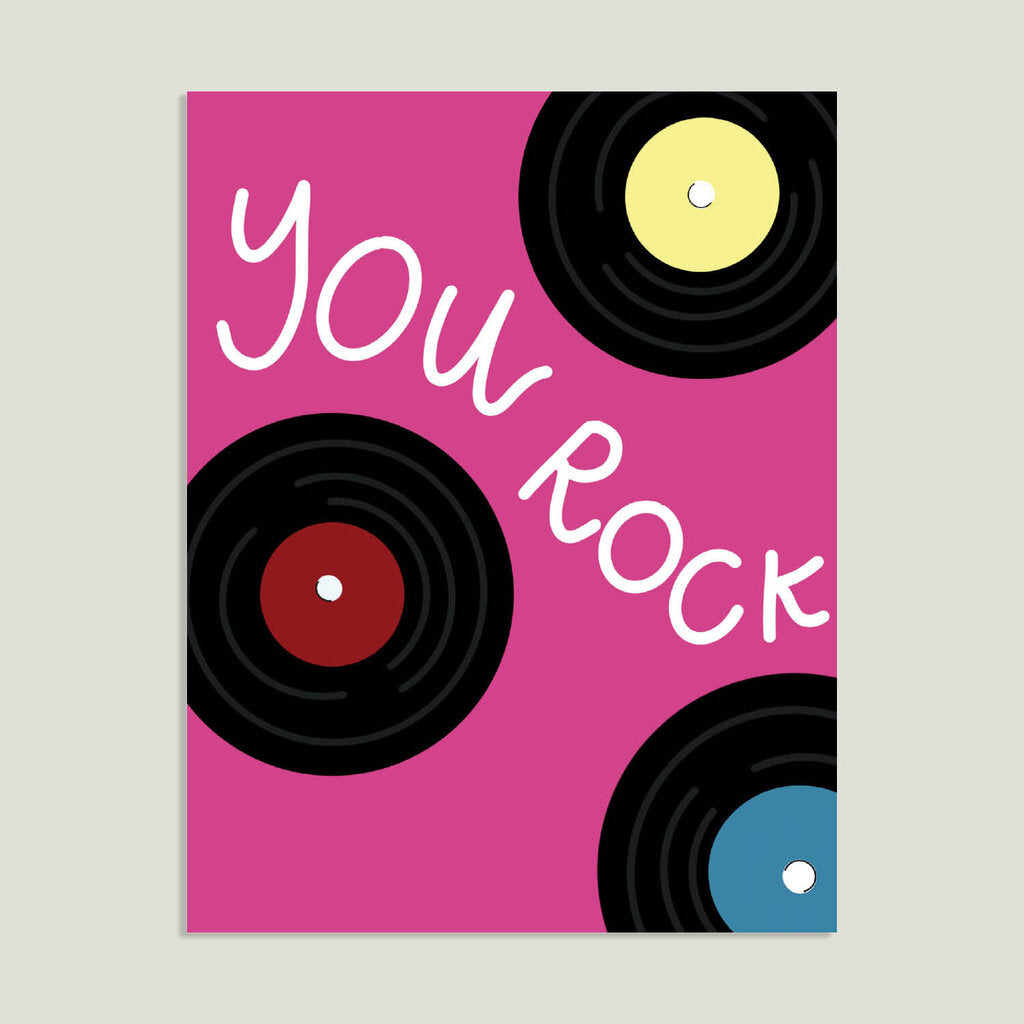 "You Rock" Vinyl Records Card