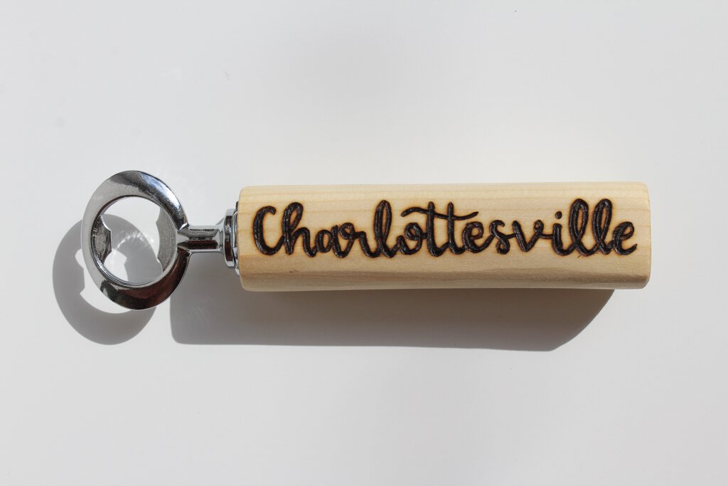 "Charlottesville" Calligraphy Bottle Opener
