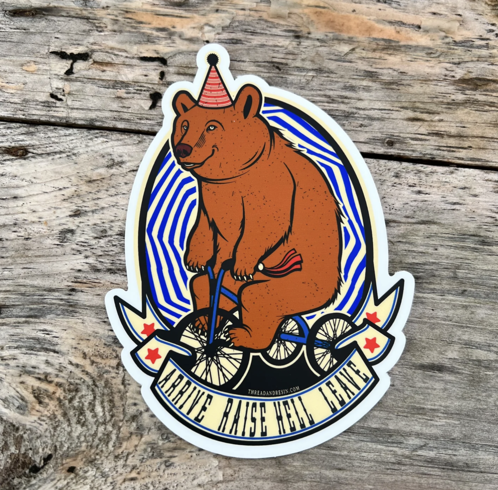 Circus Bear Sticker