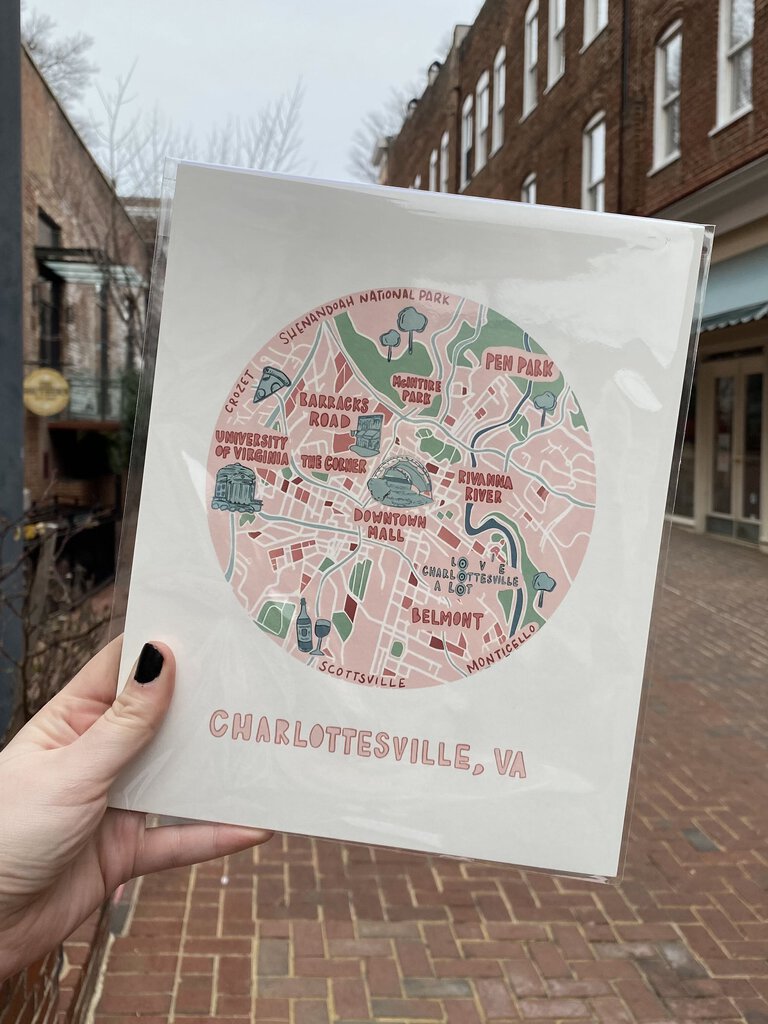 Cville Map Print