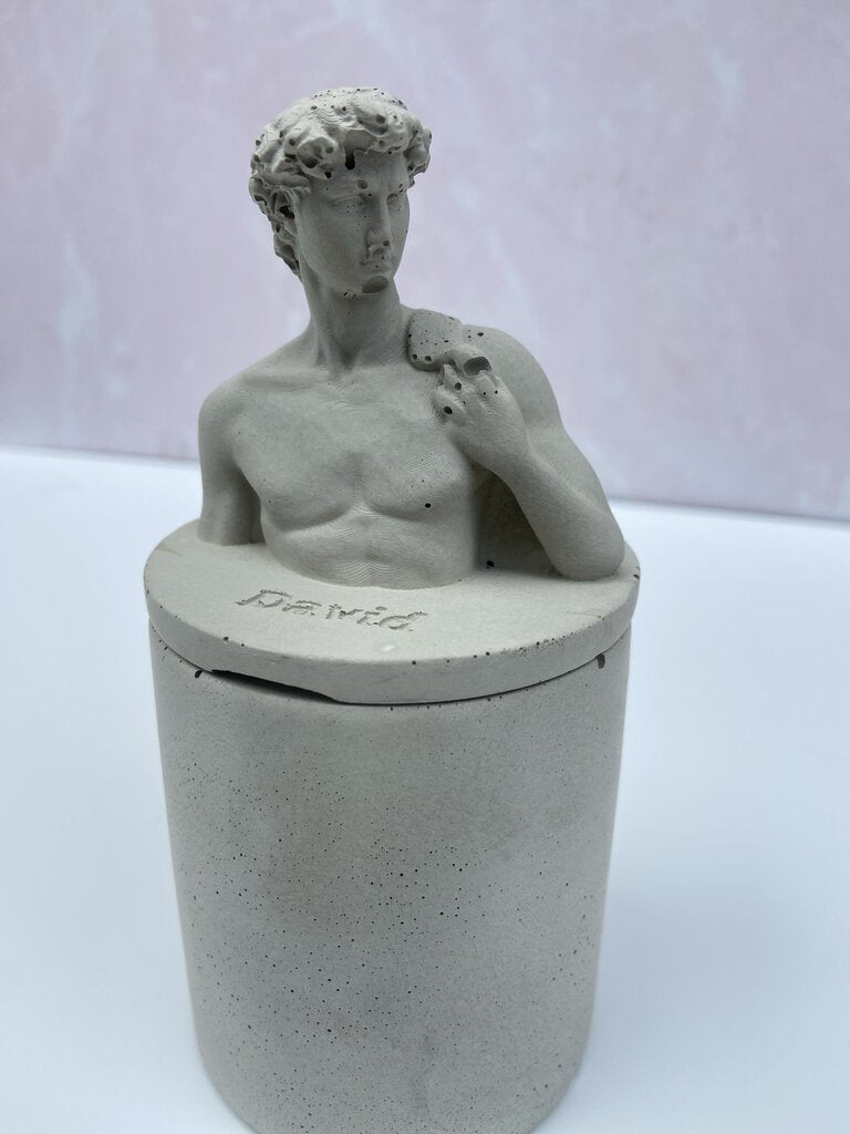 Greek Statue Concrete Vessel - David - Grey Gardens