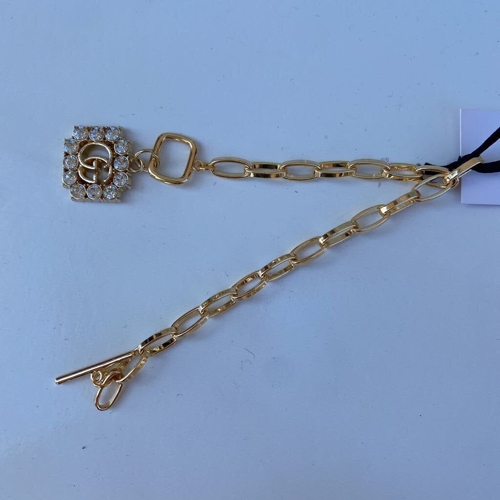 Crystal GG Paperclip Bracelet