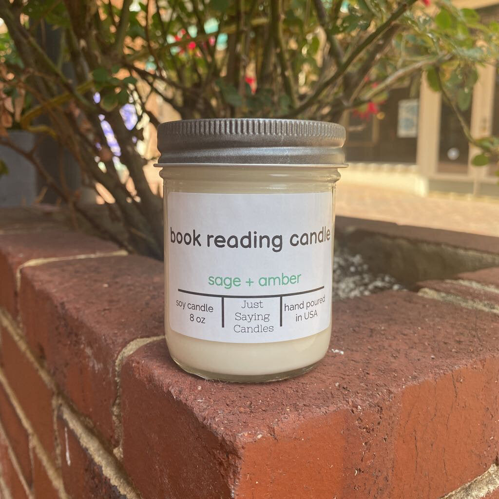 Book Reading Candle- Sage & Amber
