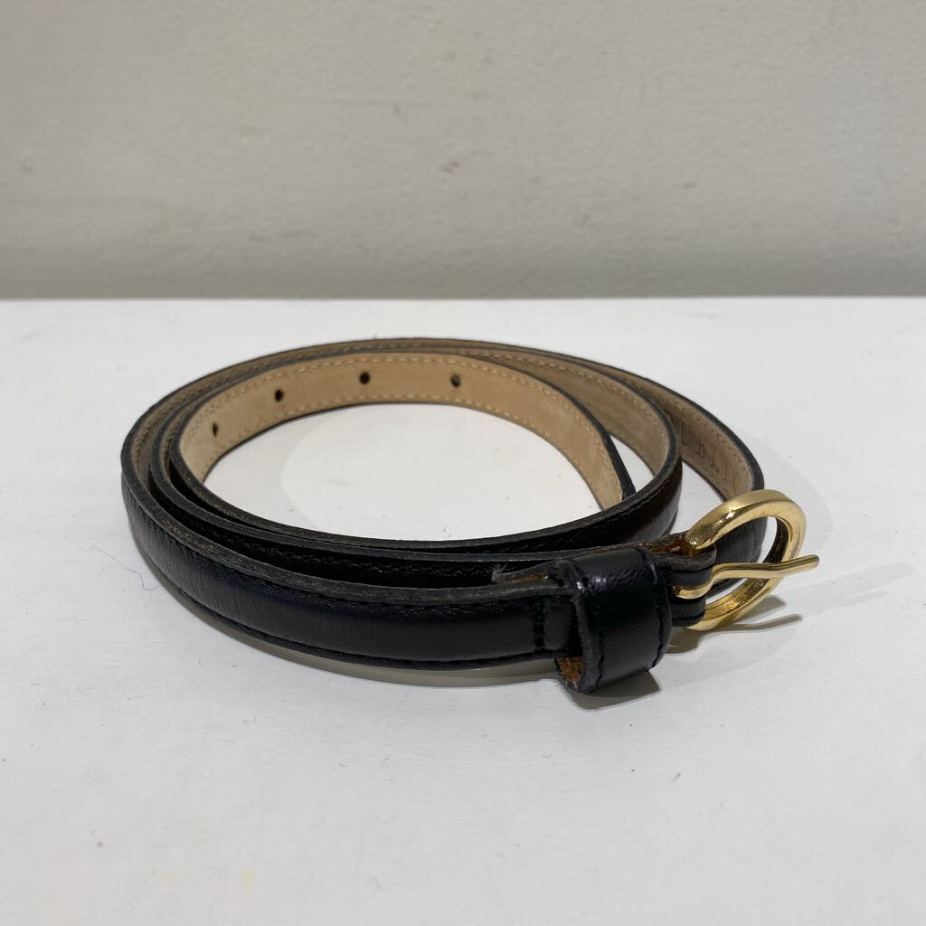 Genuine Italian Leather Skinny Belt