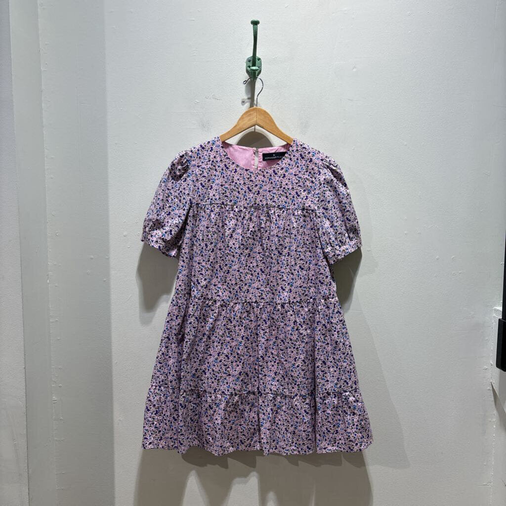 Floral Short Sleeve Babydoll Dress